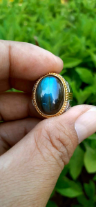 Natural Cincin Batu Labrador Asli Batu Alam