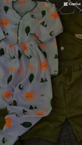 Terbaru --> 3 Setelan Osi Motif Bear Rena Baby