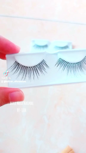 HAFIZAH Bulu Mata Natural kode Hf-110L Super Long Isi Lusinan 12 Pasang GRATIS Tutup Mika Model Artisan