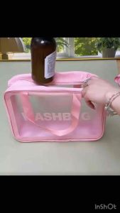 [Pos Dari Malaysia] Wash Bag Waterproof Cosmetic Bag Makeup bag Transparent Storage Bath Bag Pouch