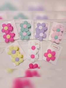 (1SET) JEPIT RAMBUT ANAK BUNGA WARNA PASTEL / JEPITAN RAMBUT GAYA KOREA / CUTE HAIRPIN FLOWER IMPORT / FB7830