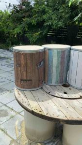 ถังกระดาษ DIY เก้าอี้วินเทจ ลายสวย สดใจ ทำมือทุกใบ ใสใจทุกรายเอียด