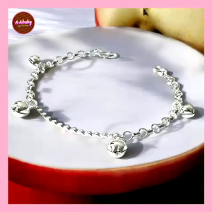 🌈AAbaby Galleries AA441 Original Baby 925 Silver Anklet Bracelet Apple Smile 微笑 Rantai Kaki/Tangan/Gelang Bayi