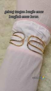 BANGLE KLCC GOLD MIX CHROME Cop 916 💯Persis Emas Ori Emas Sadur Titanium by JS Jewelry