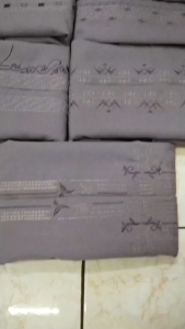 Miyake fabric (Mauve) pre cut with embroidery 1.5 yards short sleeve.