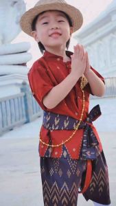 📌ร้านส่งไว⚡️ชุดไทยประยุกต์เด็ก ลายมาใหม่ (แถมผ้าคาดเอว)