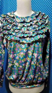 ATASAN BLOUSE WANITA HIJAU BUNGA 539