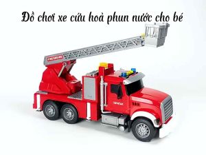 [Xe cỡ lớn]Ô tô đồ chơi xe Cứu Hỏa cỡ lớn cho bé có âm thanh đèn nâng thả như thật cực chất hộp đẹp