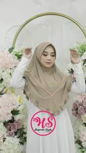 KAMILAH Hasanah Hijab Instan Jersey Airis Premium Kerudung Rempel lish Bergo Pad Jilbab HS