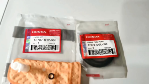 Fuel Filter Set Adv 150 Pcx 150/160 . Honda Genuine Fuel Pump Filter Parts Set (16707-K12-901) w/ ORing (17572-GGL-J00) - for Automatic Motorcycle Scooter Parts. Honda Indonesia PT AHM Parts !! .
