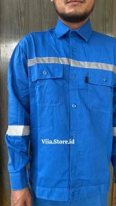 TERMURAH Katelpak Potongan Setelan Dengan Scotlight Seragam Safety Tangan Panjang - Seragam Proyek