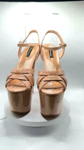 Elegant Pageant Platform Heels: 6.8 Inches Nude & Apricot Color