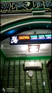 Jam Masjid Digital Jadwal Waktu Sholat Jws Tinggal Pasang P5 - 1 BARIS