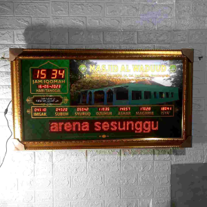 JAM DIGITAL MASJID JAM MASJID JAM WAKTU SHOLAT TULISAN BERJALAN