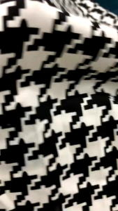 vải kaki họa tiết trắng đen _( khổ 1m5) dày co dãn may đầm váy quần tây vest comple