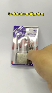 Gembok kunci stainles ukuran 40 leher panjang bangkol lock Cod