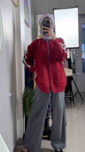 LC2155 Premium Korean Oversized Kardigan Knit Lembut Fashion Terbaru