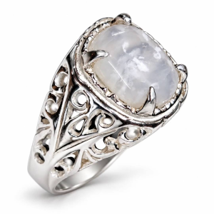 Fossil Mani gajah asli silver 925 solid ring