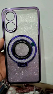 Case Oppo A18 A38 A17 A17k A16 A16S A15 A15S A12 A11K A7 A5S F9 A3S A31 A33 A53 A54 Reno 13f Casing Standing Glitter Terbaru