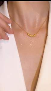 K06 (Beli 2 dapat bonus) COD Kalung bola kecil simple lucky hoki titanium wanita