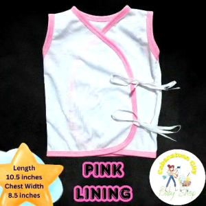 Cotton Sleeveless Tie-sides Overlap Baby Dress Baru-baruan