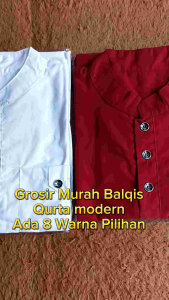 Baju Koko Kurta Pria Big Size Jumbo Polos Lengan Pendek Warna Hijau Tosca