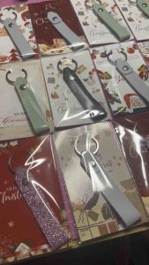 Assorted Leather Keychain & Cord Holder Handmade Christmas Gift for Christmas Glitter Gift Faux Leather Random Packaging