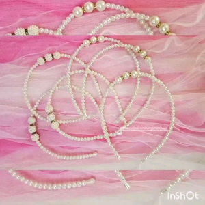 BANDO MUTIARA ELASTIS KOREAN STYLE | BANDO MUTIARA ELEGANT MEWAH | BANDO BANDANA MUTIARA PESTA | AKSESORIS RAMBUT