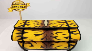 Dompet Wanita Kulit Pari Motif Harimau Macan Diamon