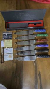 Chefficient Premium Multicolor Handle Damascus Pattern 8 Inch Kitchen Knife Chefs Knife