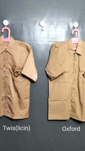 Baju Pramuka bahan Oxford dan bahan twis (licin serta mengkilap) Baju Pramuka pendek baju Pramuka cowo Baju Pramuka pendek cowo Baju Pramuka pendek SD Baju Pramuka pendek SMP Baju Pramuka pendek SMA Baju Pramuka Baju Pramuka pria Pramuka pendek