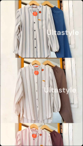 SETCEL TERBARU KEKINIAN BAHAN CRINKLE MOTIF SALUR/ ONESET BAHAN CRINKLE MOTIF SALUR KEKINIAN
