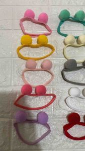 Bandana Bayi Newborn Nylon PomPom