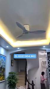 [TRẦN THẤP] Quạt Trần Cổ Ngắn 18cm Dành Cho Trần ThấpChung CưPhòng Ngủ.Điều Khiển 6 Số 3 Cánh Nhựa Cao Cấp.Bảo Hành.