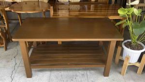 โต๊ะไม้สัก/โต๊ะไม้/โต๊ะวางทีวี - ไม้สักแท้ ขนาด 50x80x80 ซม. ชั้นวางของ 3 ชั้น - คุณภาพดี, กันเชื้อรา