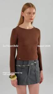 STUDIO UNKNOWN - Midge Knit Long Sleeve Top  เสื้อแขนยาวผ้านิตลายหอย