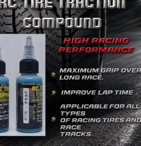 RC Tire Traction Compound for Remote Controlled Toys - High Racing Performance - Maximum Grip Over Long Race - Improve Lap Time - Applicable for All Types of Racing Tires and Tracks - 30 ML