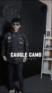 BGSR Jaket Camo Premium / Jaket camo premium bordir suede bgsr simple pria best seller - hitam