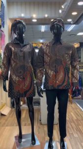 Baju Batik Tunik | Batik Couple Modern | Bahan Katun Solo Lapisan Full Furing Trikod