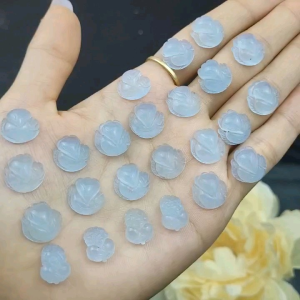 Hồ Ly Aqumarine mini làm charm treo mặt nhẫn