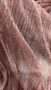 vải voan lưới dập ly nhũ kim tuyến _( khổ 1m5) màu hồng ruốc mềm mỏng nhẹ may đầm váy áo thiết kế vv