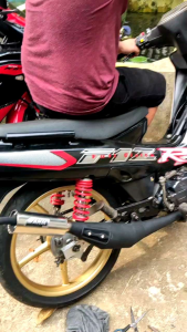 knalpot fiz R standar racing tameng hitam chrome & Fullpress