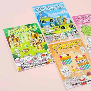 Foldable Coloring Books screen free toy travel activity book paper Perfect Gift for Kids