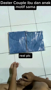 Set Baju Daster Kaos Couple Ibu Anak motif pelangi model resleting depan busui Daster couple jumbo