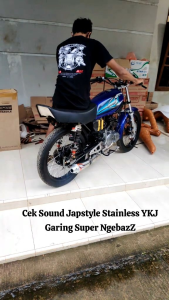 Knalpot YKJ RX King Kolong Japstyle Stainless Garing Super NgebazZ Original YKJ Racing Istimewa
