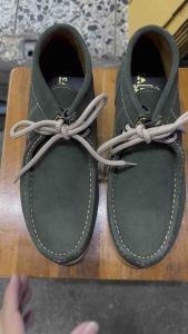 รองเท้าสเปนหนังกลับแท้ 100% ไม่ลื่นพื้นเย็บทุกคู่