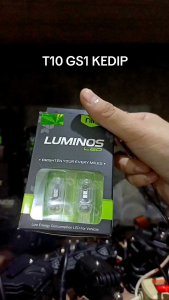 SATU BUAH LUMINOSLED T10 GS1 MODE KEDIP DAN NON KEDIP SEIN SENJA PLAT DAN STOP REM MOTOR VARIO