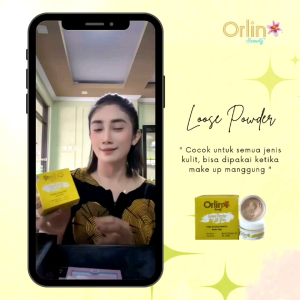 Orlin Beauty Skincare Bedak Tabur Loose Powder / Setting Powder For All Skin Tahan lama bpom