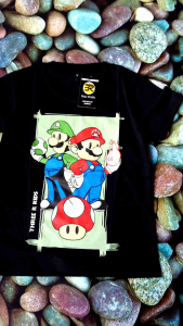 Baju Kaos Anak Super Mario Bross Laki Laki-laki Perempuan Katun Premium 1-10 Tahun