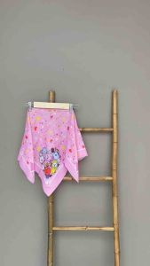 VOAL SEGIEMPAT PRINTING ANAK BT21 FULL COLOUR / HIJAB ANAK KARAKTER / VOAL ANAK / JILBAB ANAK